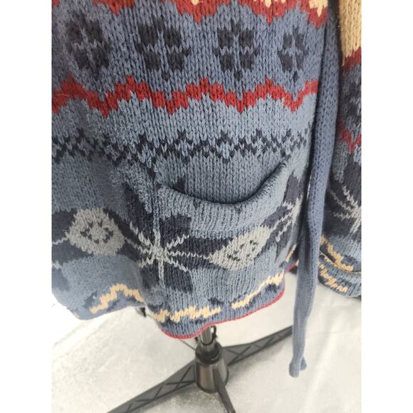 Ralph Lauren Country Hand Knit Cardigan Women's L Faire Isle Reindeer Heavy VTG - Picture 6 of 9